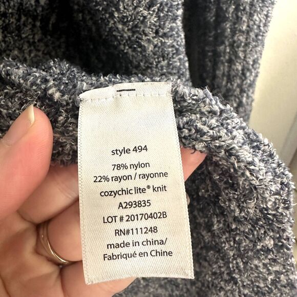 Barefoot Dreams CozyChic Lite Montecito Cardigan in Indigo Stone - Picture 7 of 7